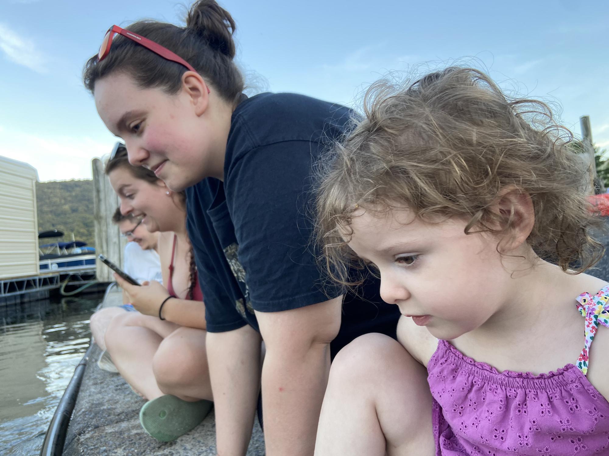 Lyric (flower girl), Carin (bridesmaid), Catelyn (maid of honor) and Quentin