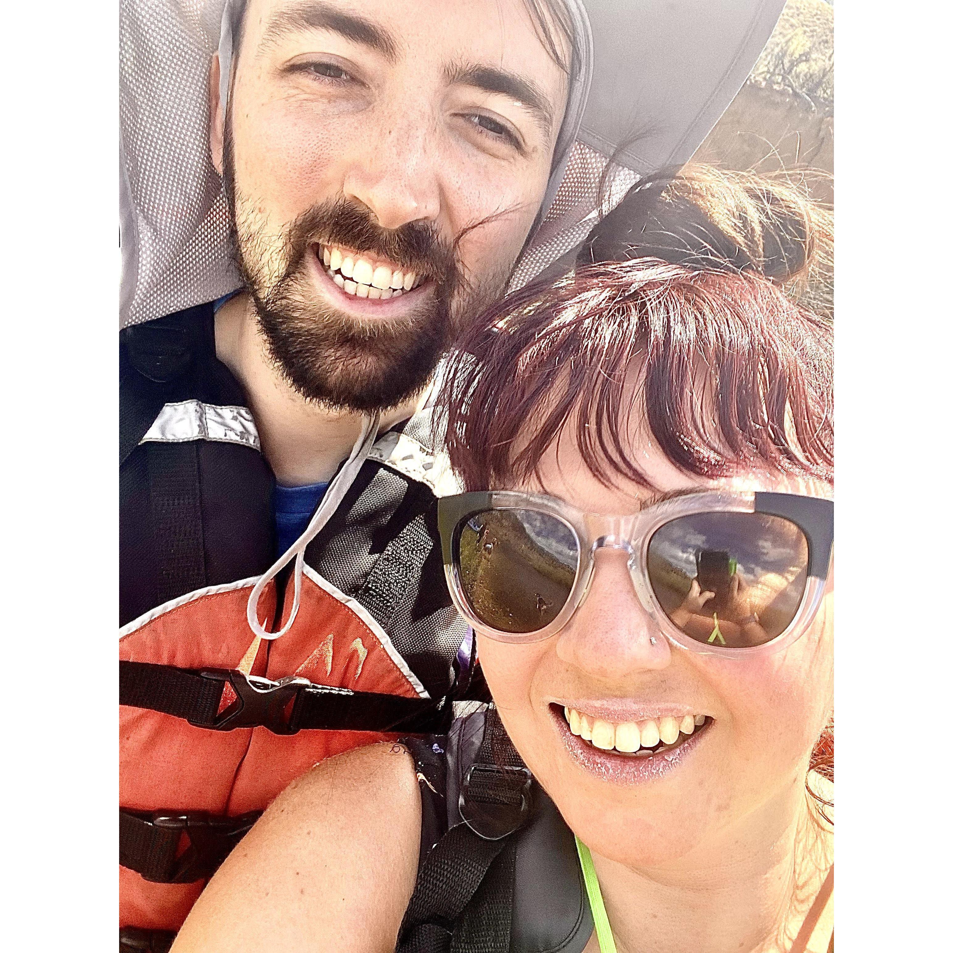 Rafting the colorado river for Jamie's 31st birthday. (P.S. in case you're wondering, Sarah has sunscreen on her lips because she forgot SPF chapstick 😂)