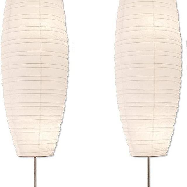 Diploma Paper Floor Lamp Set by LIGHTACCENTS - Paper Lamps - Rice Paper Floor Lamps - Paper Floor Lamps for Living Room Fits in Modern Room Decor Perfect for Bedroom Decor - 50 Inches Tall (2-Pack)