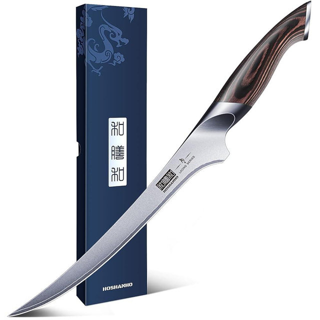 HOSHANHO Fillet Knife 9 Inch, Super Sharp Boning Knife in High Carbon Stainless Steel, Professional Japanese Fish Knives for Meat Poultry Cutting