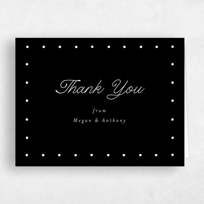 Black Typography Wedding Thank You - Lirael Landscape