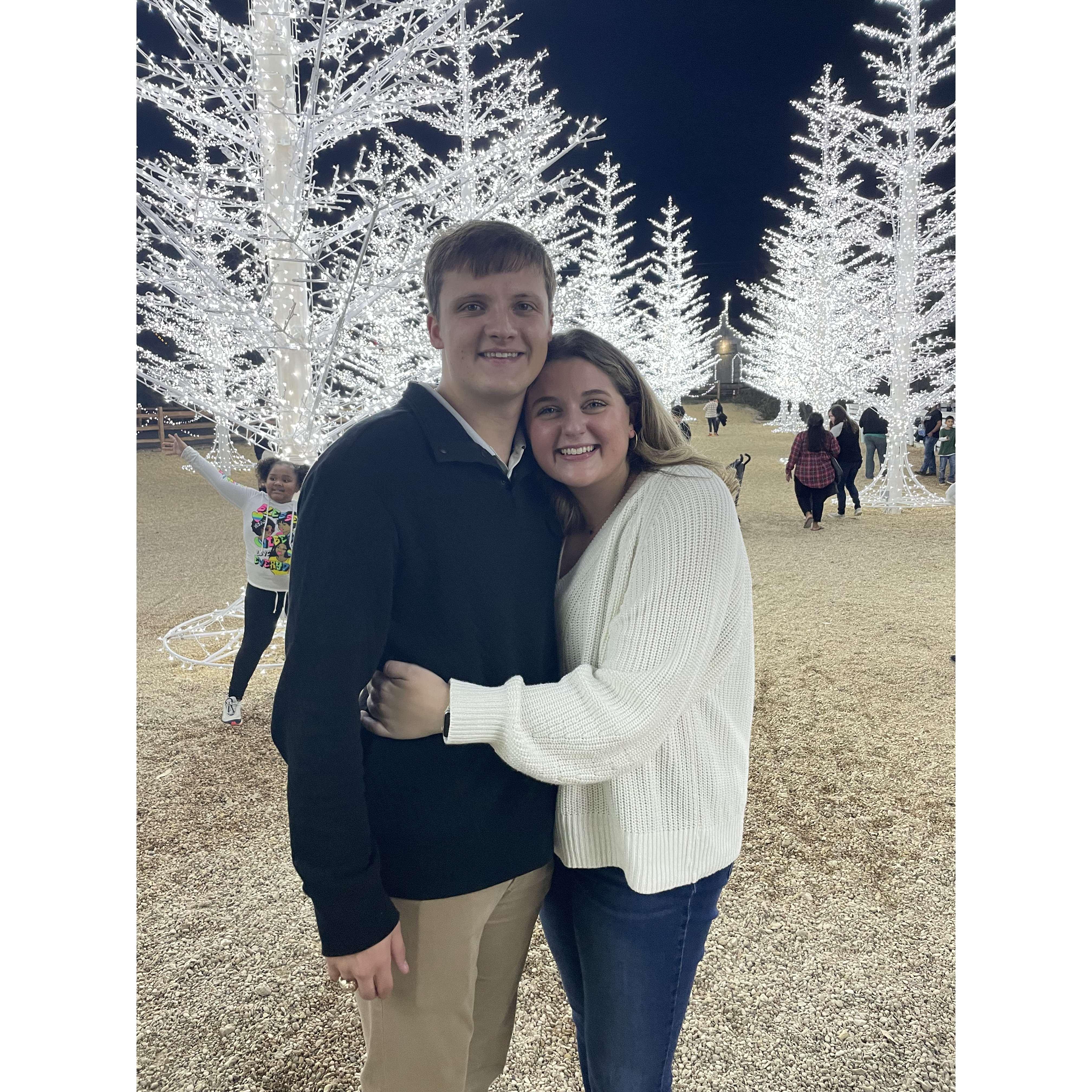 December 2021- Grayson took Calli to Santa's Wonderland, a Christmas themed amusement park outside of College Station, and she was so happy!