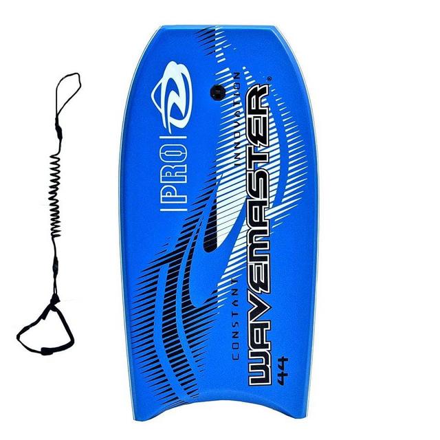 44 inch Body Board Ultimate Wavemaster Pro Bodyboard, Super EPS Core Boogie Board with Pro Quality Wrist Leash