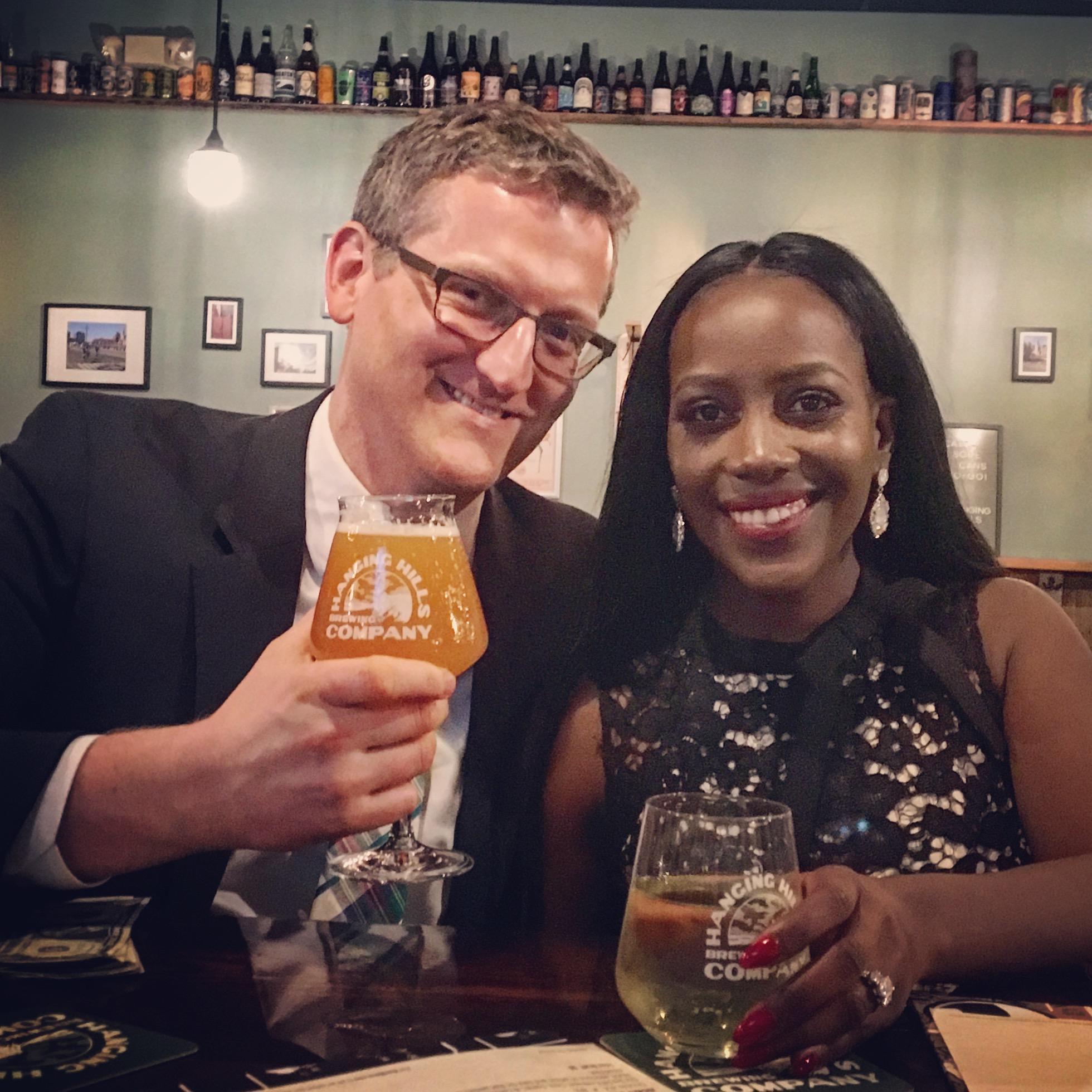 Hanging at Ben's favorite local brewery, Hanging Hills! (January, 2019)