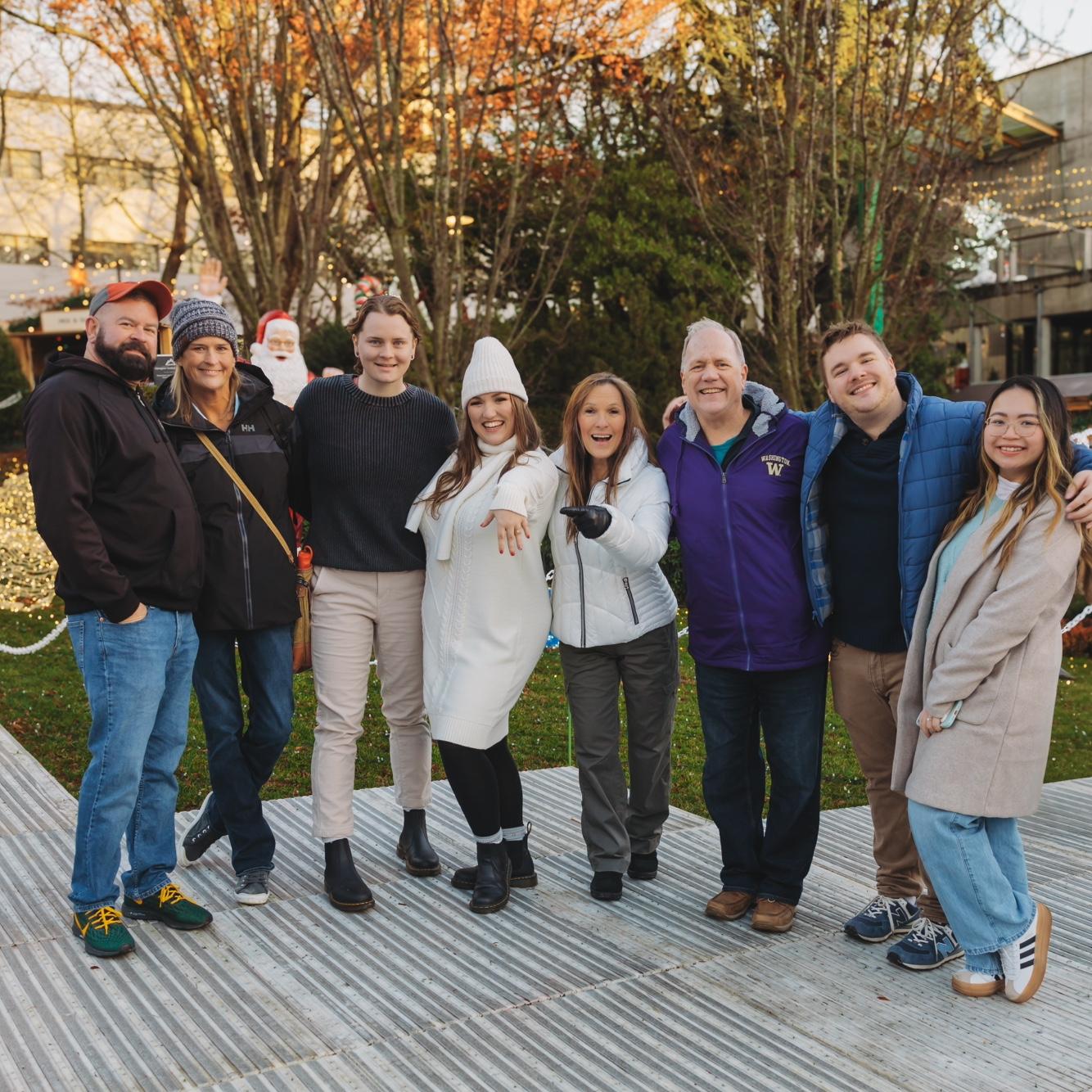 The real proposal happened on the carousel surrounded by our loved ones!