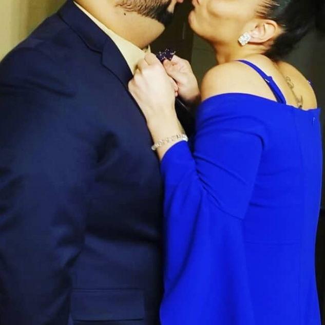 Our first time dressing up for a family wedding