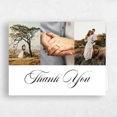 White Wedding Thank You - Jessenia Multiphoto