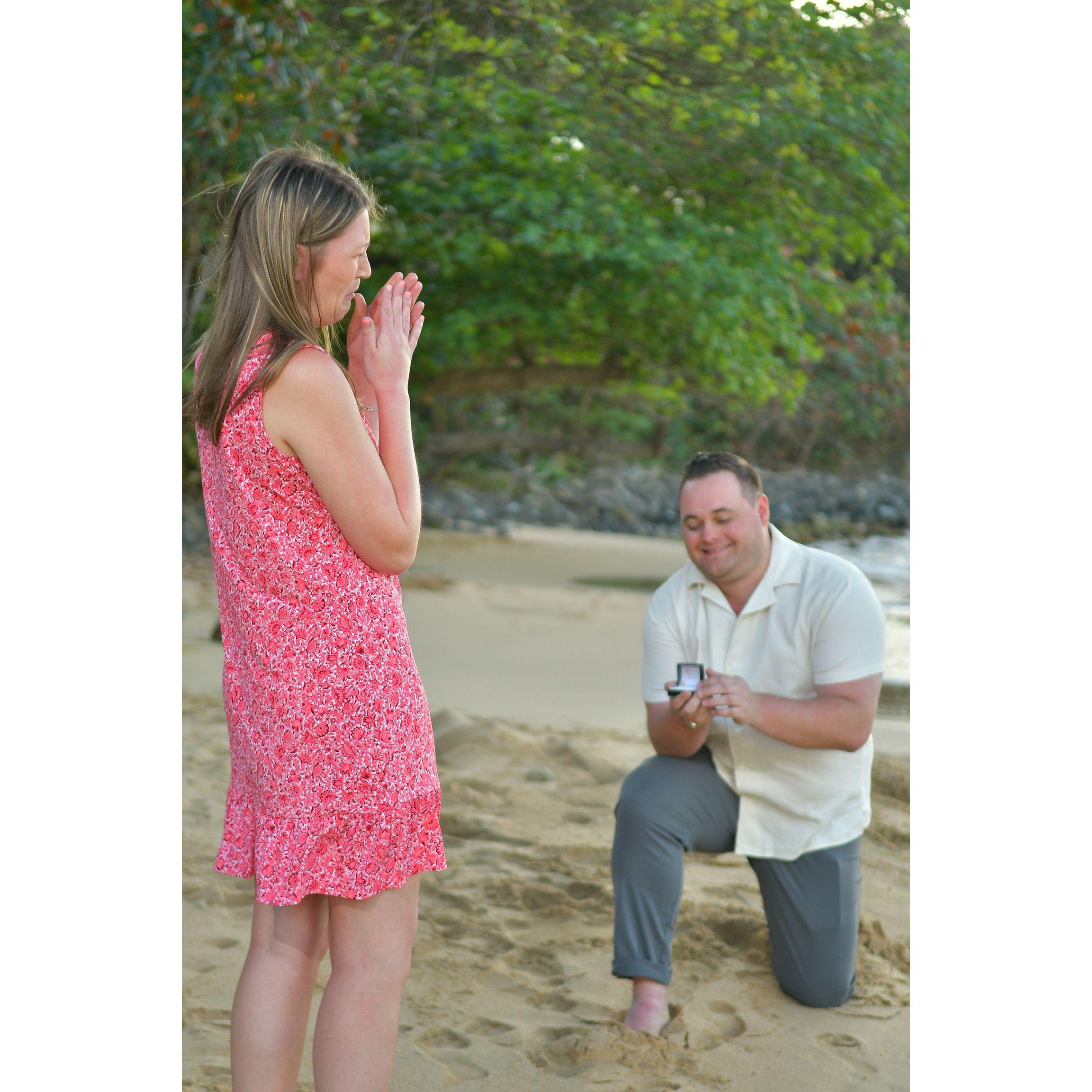 The moment Derrick proposed in St. Lucia - 2023