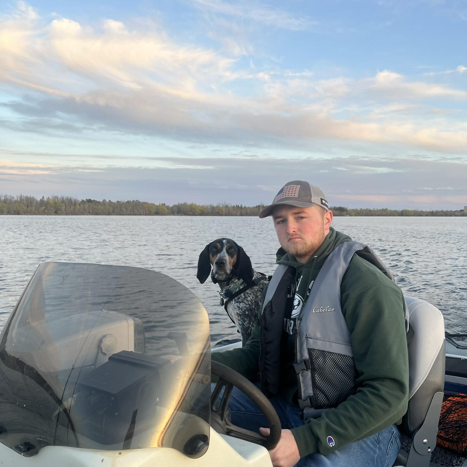 Fishing on lake Bemidji