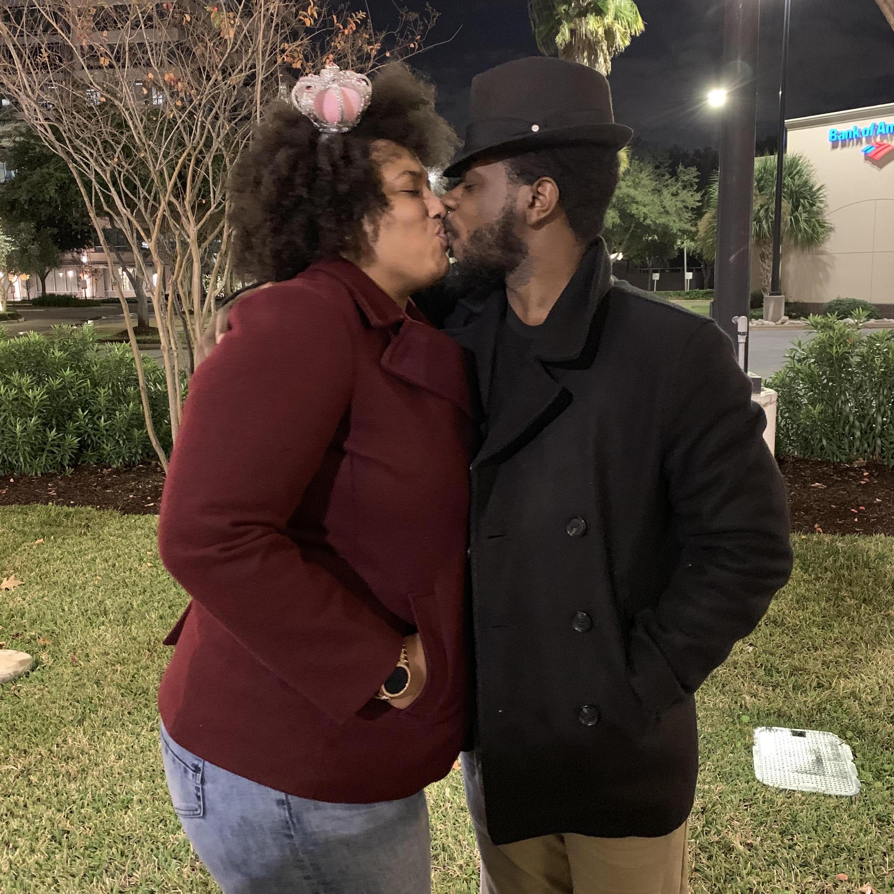 Kisses for the birthday girl.