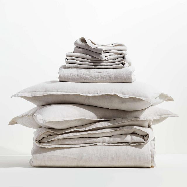 European Flax®-Certified Linen Warm Natural Queen Bedding Set