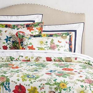 Bethany Floral Organic Print Duvet Cover (Full/Queen)