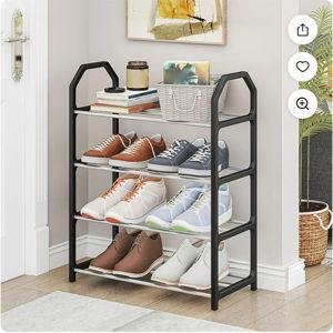 Zvmxot Storage and Organization Shoe Rack Shoe Rack Storage Organizer with 4 Tiers Metal Shelves for Bedroom Closet Entry Dorm Room on Clearance