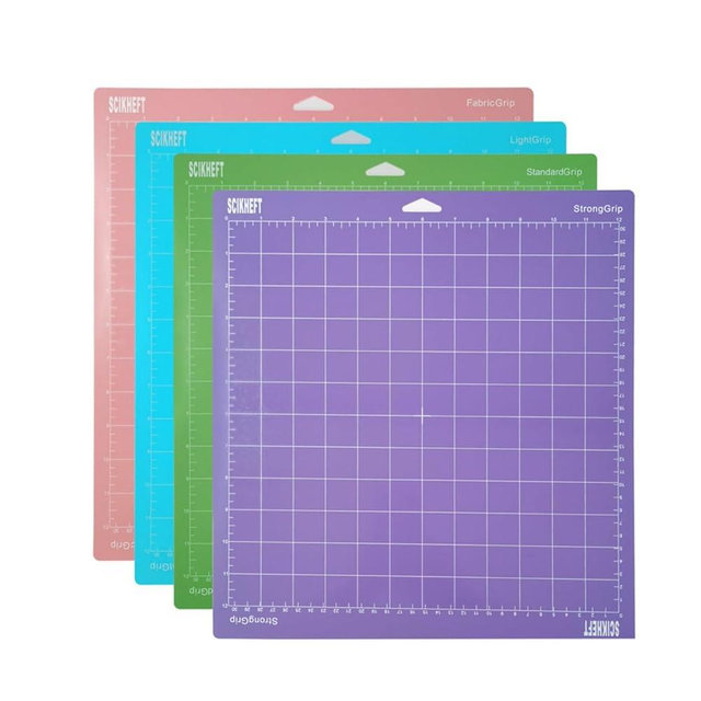 12x12 Inch Cutting Mats for Cricut Maker 4/Explore 4/Maker 3/Explore 3/Explore Air 2 Adhesive Sticky Non-Slip Durable Mat Cut Mats Replacement Accessories (Green+Purple+Pink+Blue)