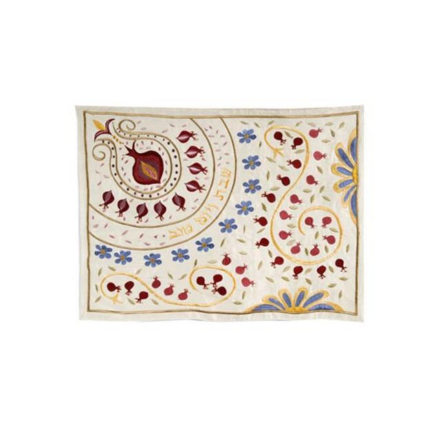 Pomegranate Swirls Challah Cover by Yair Emanuel