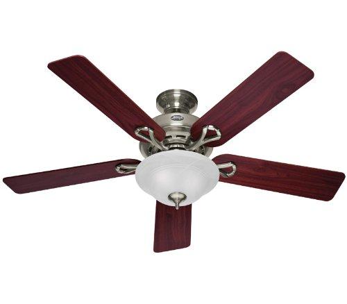 Hunter Fan Company Hunter 53047 Transitional 52``Ceiling Fan from Kensington collection in Pwt, Nckl, B/S, Slvr. finish, Inch, Brushed Nickel