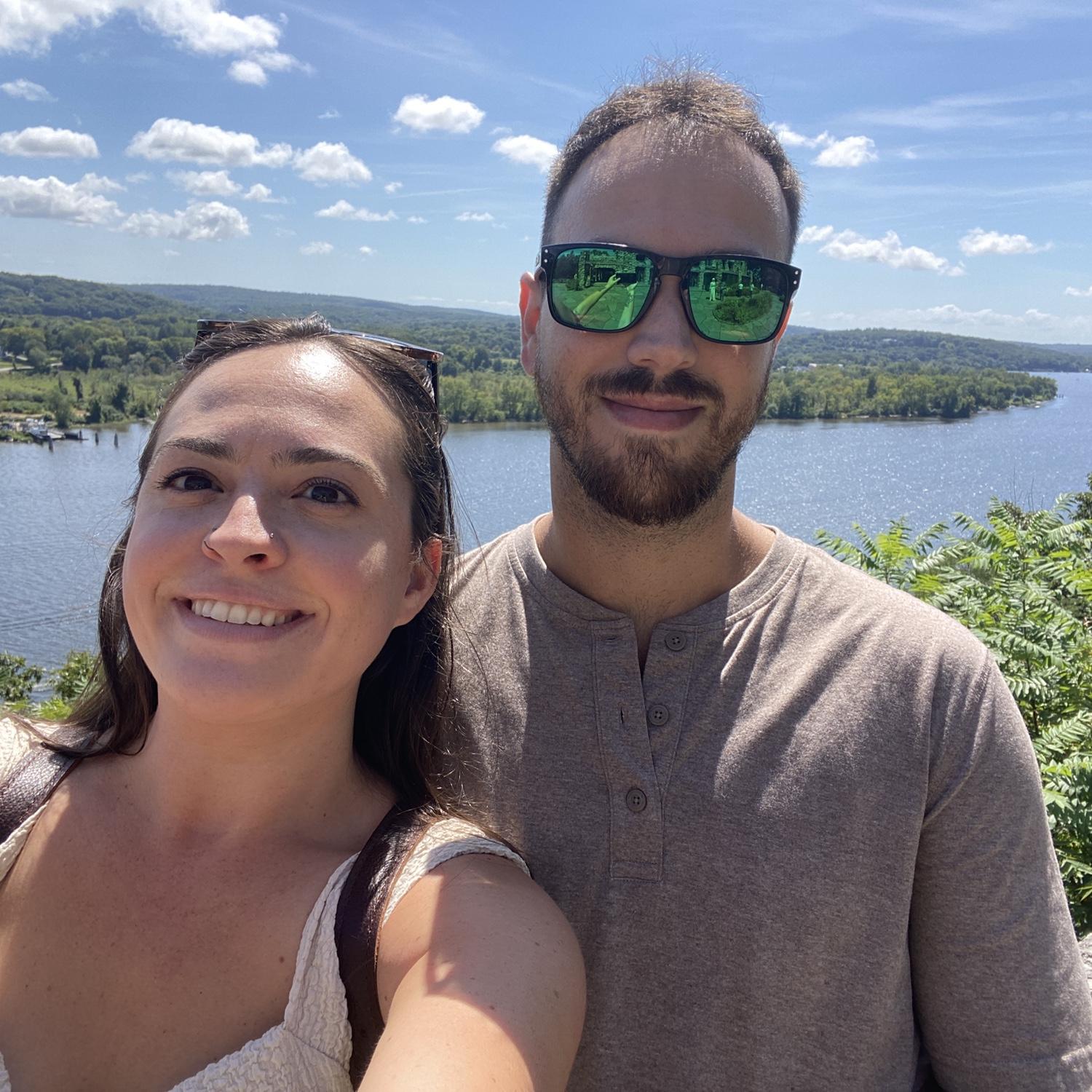 Moments before becoming engaged!
