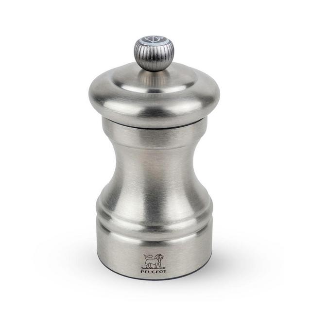 Peugeot Bistro Chef Salt Mill, Brushed Stainless-Steel, 4"