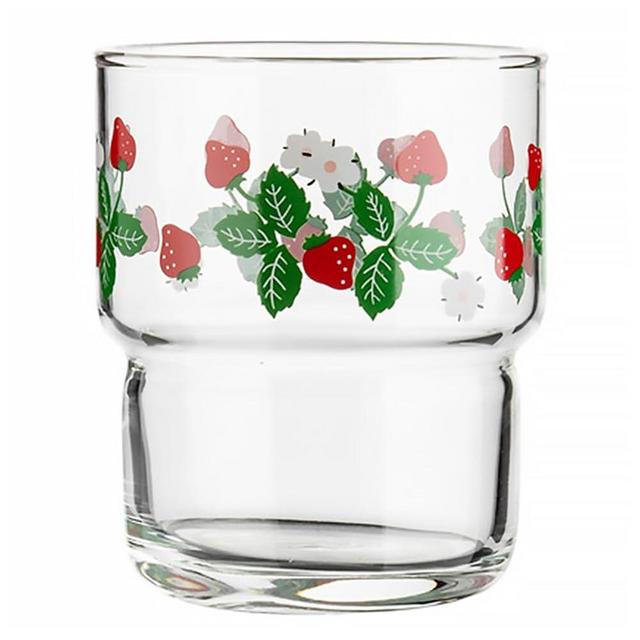DOITOOL Drinking Glasses, 1pc Lovely Glass Cup Strawberry Cup Delicate Drinks Glass Mugs Milk Juice Cup