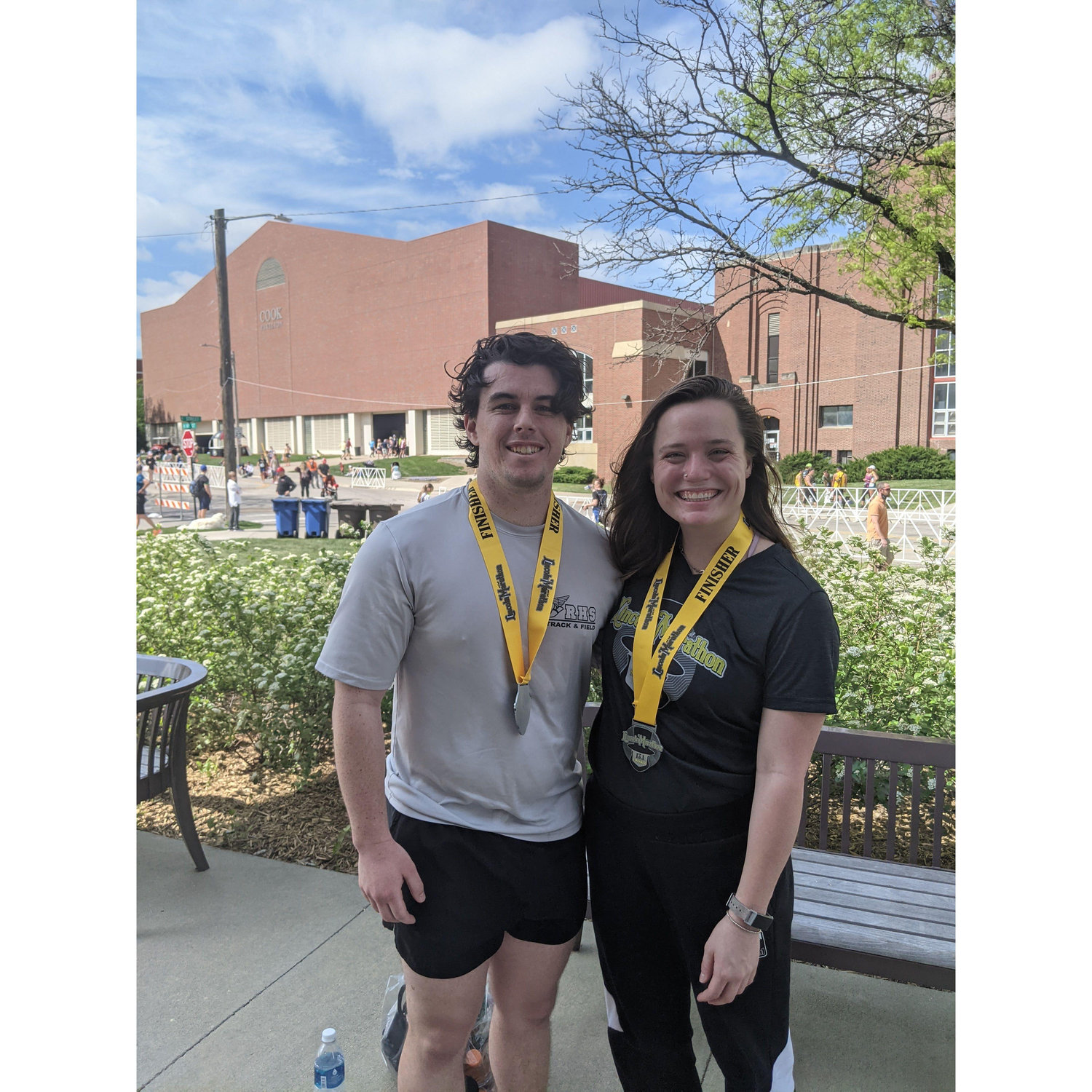 Our first half marathon together, the Lincoln Half (2021)