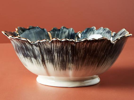 Anthropologie Papetal Floral Serving Bowl