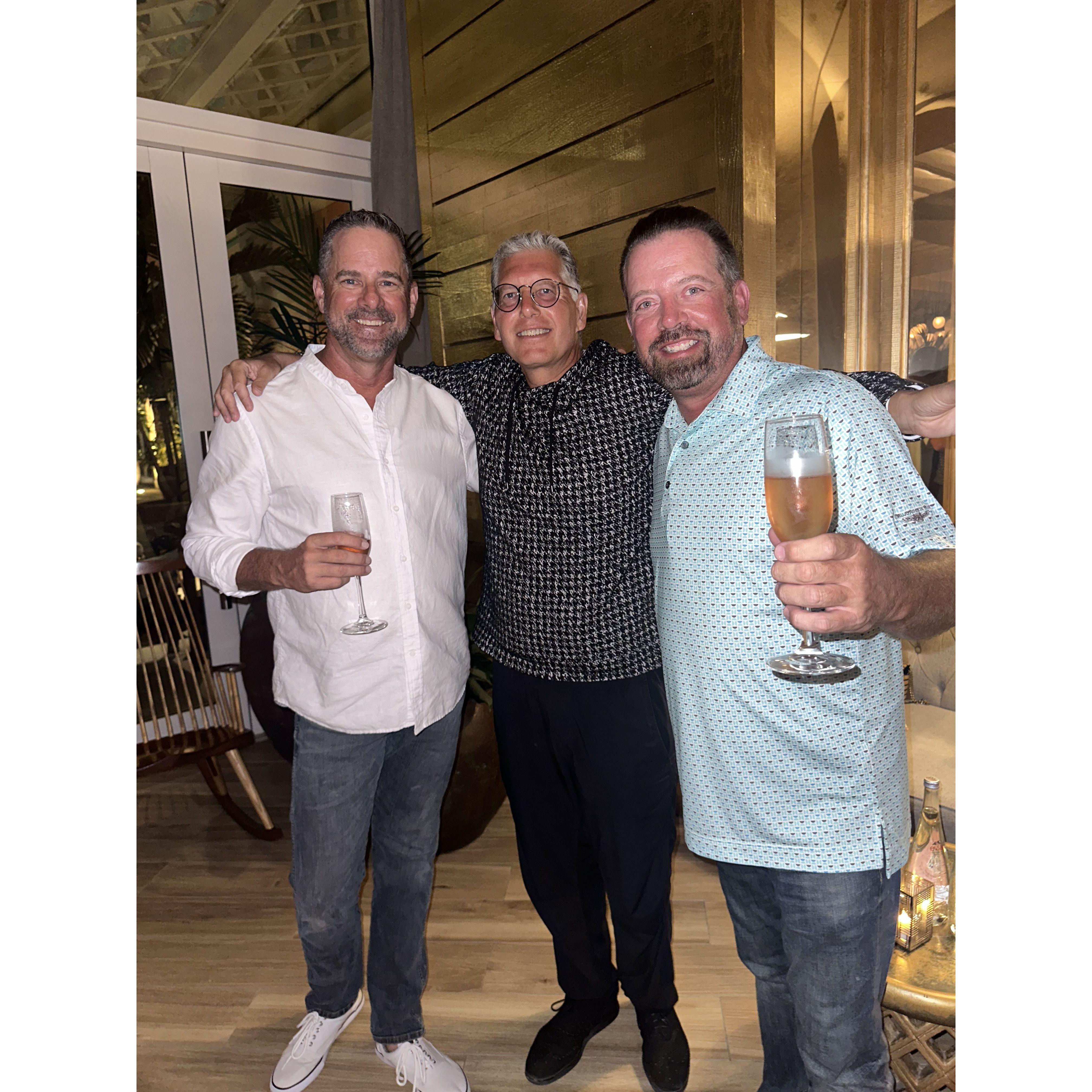 Scott Friggle, Mike & Christopher Anand. Albany, Bahamas 2023