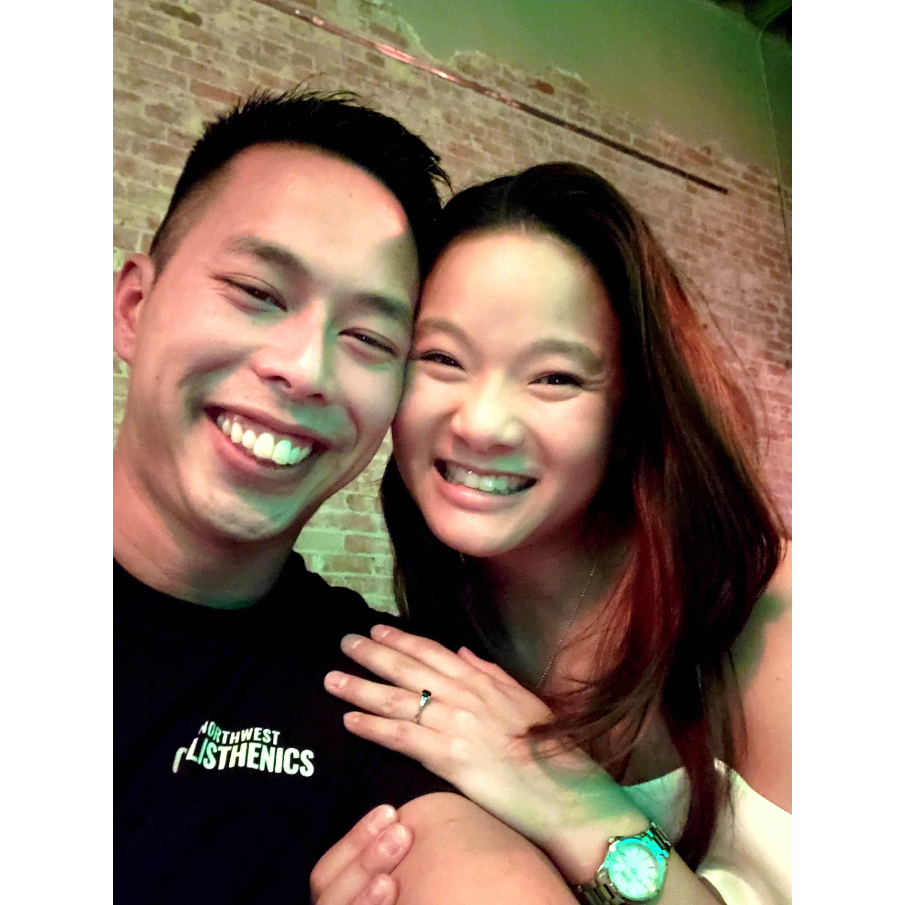Proposed to Megan when she came to visit in March 2021.
