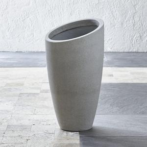Slant Light Grey Tall Planter
