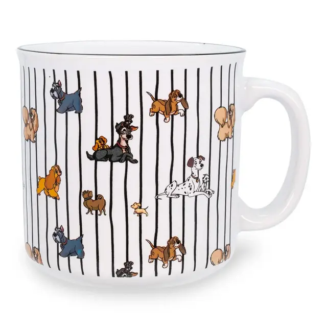 Silver Buffalo Disney Dogs Ceramic Camper Mug | Holds 20 Ounces