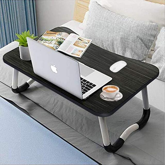 Widousy Laptop Bed Table, Breakfast Tray with Foldable Legs, Portable Lap Standing Desk, Notebook Stand Reading Holder for Couch Sofa Floor Kids - Standard Size