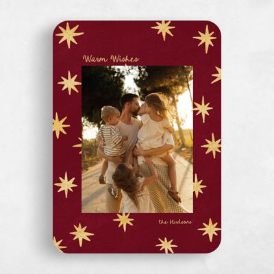 Burgundy, Red Holiday Card - Shimmer