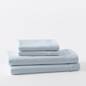 400 Thread Count Organic Sateen Sheet Set, California King, Moonstone