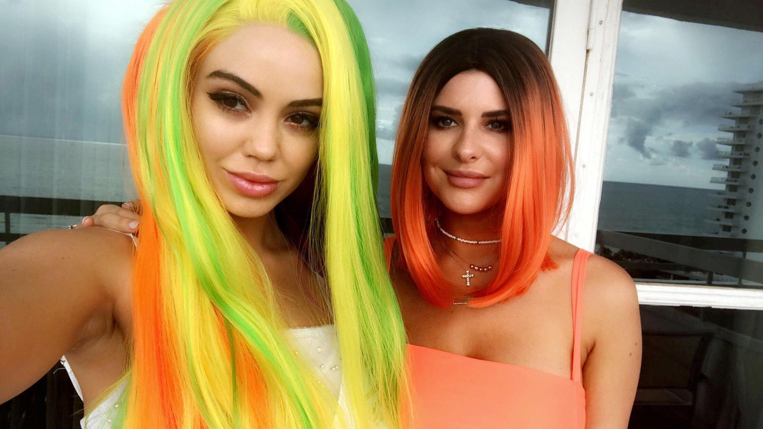 Kalynn and Bridesmaid Blythe enjoying Miami