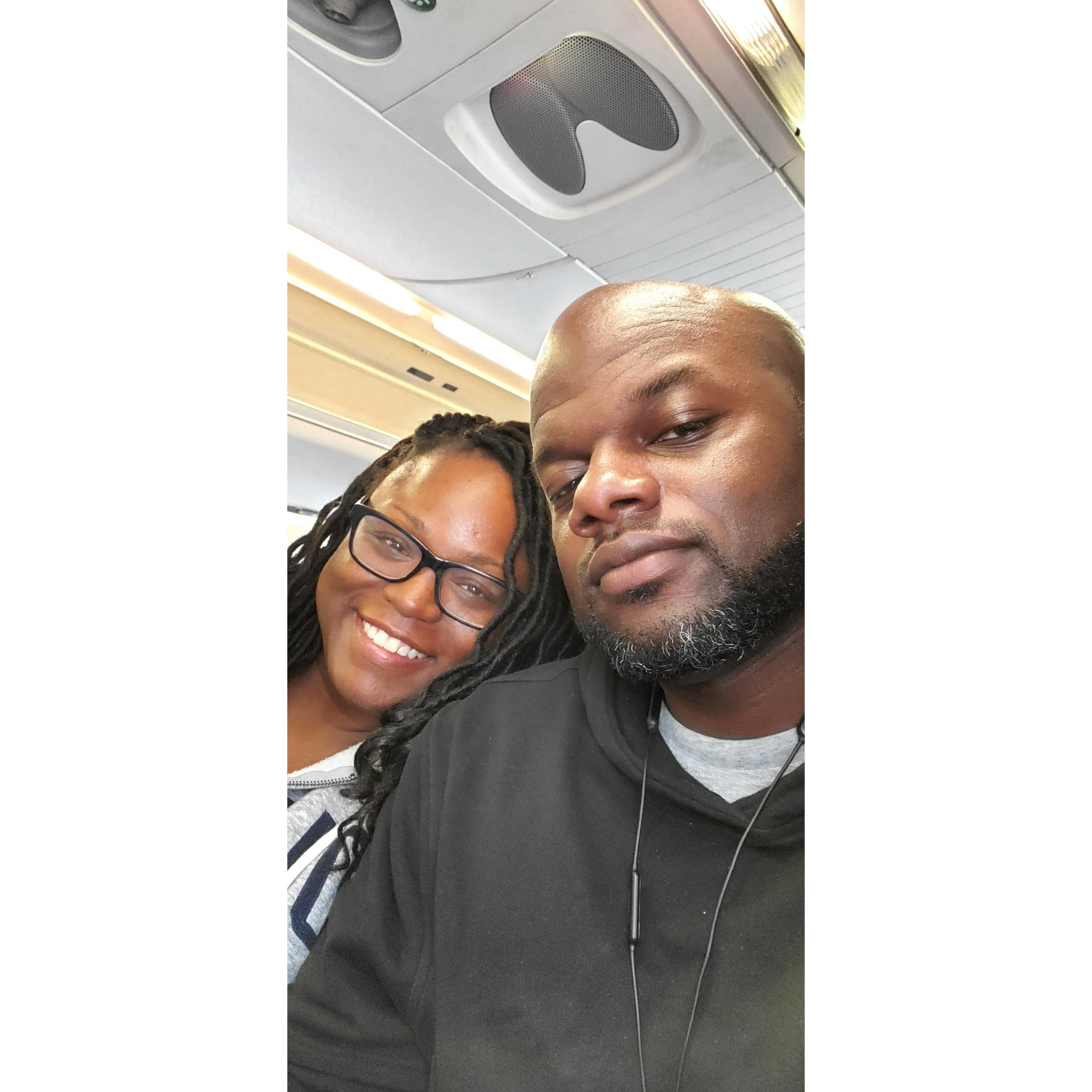 Flying high on the knowledge that we'd officially be living in the same state the very next day!