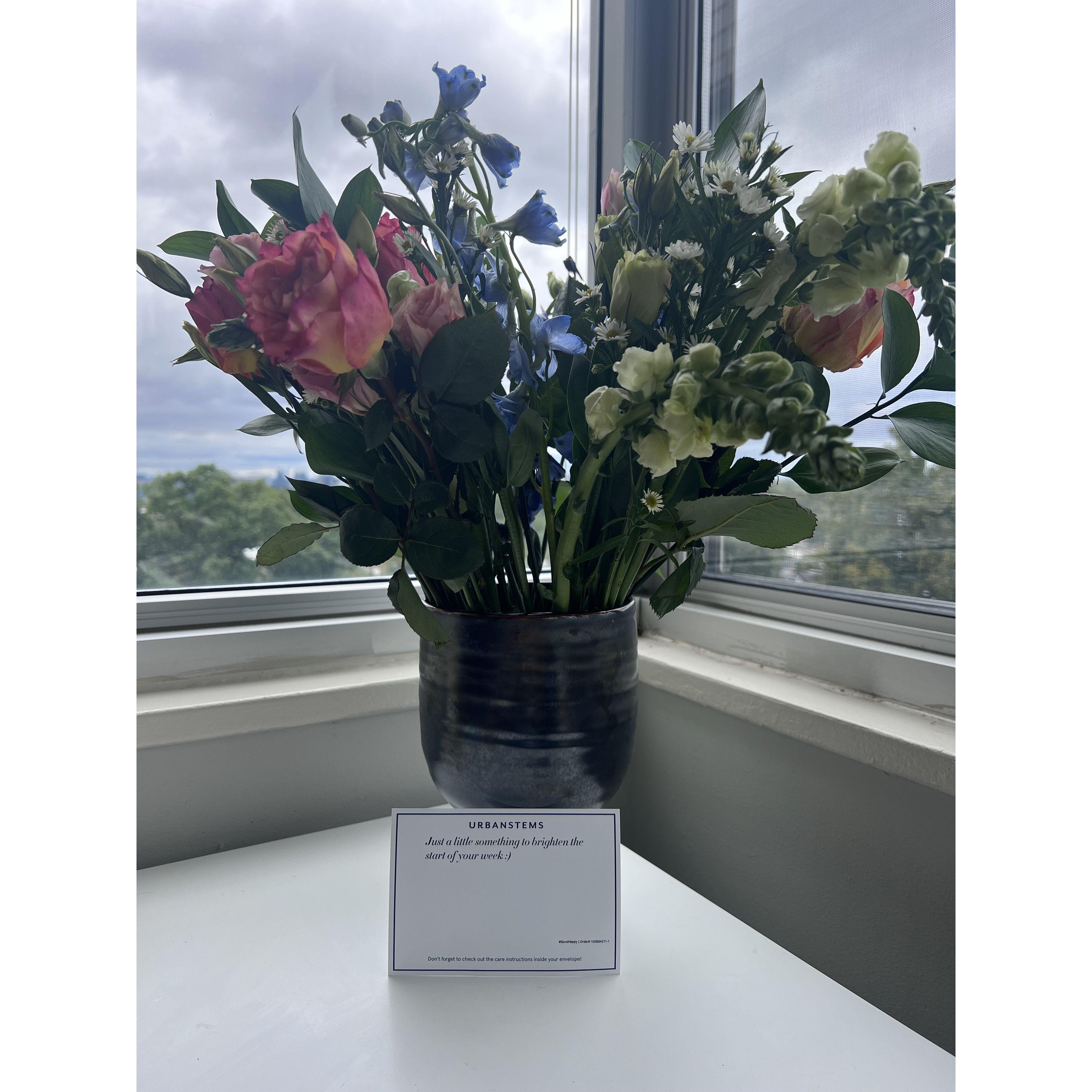 The first flowers that Larry gave Nicole