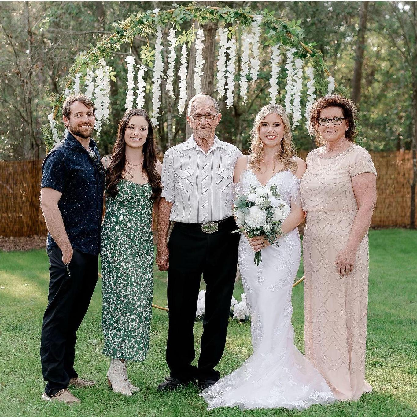 Celebrating Matt's sister's wedding!