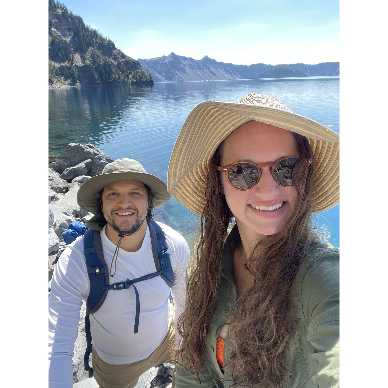 Our first trip to Oregon together at Crater Lake National Park.