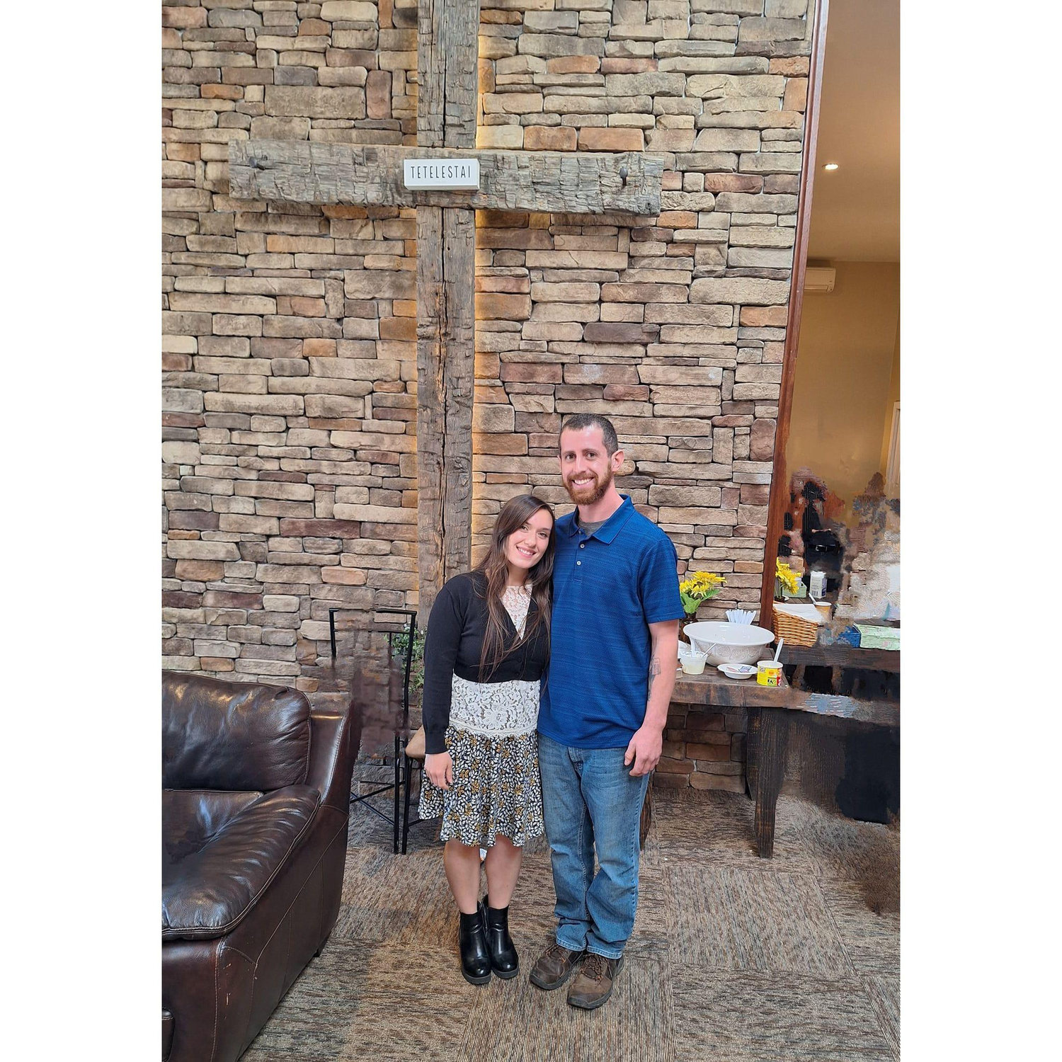 Visiting Freedom Church in Lake Hopatcong, New Jersey, Lucie's hometown.