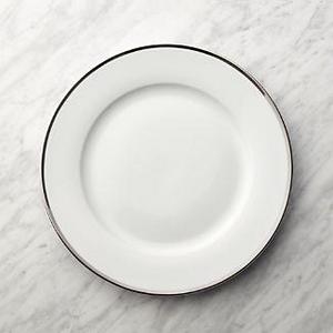Silver Rim Buffet Plate