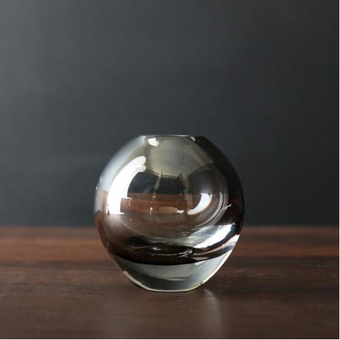 Round Smoke Grey Bud Vase