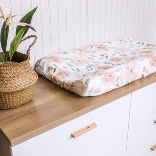 Parker Floral Quilted Change Pad Cover