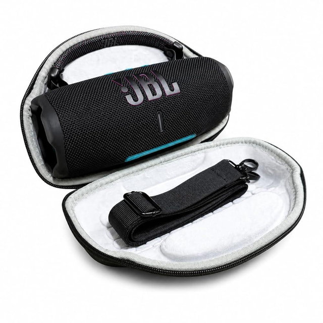 JBL Charge 6 - Portable Waterproof & Drop-Proof Bluetooth Speaker, Bold Pro Sound with AI Sound Boost, 28Hrs Playtime, Powerbank, Auracast, Including Winguard Protective Travel Case (Black/Teal)