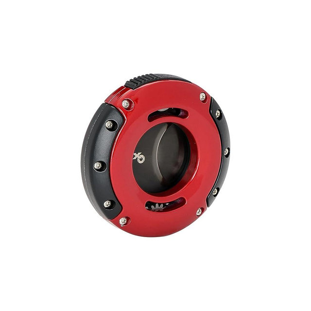 Xikar XO Double Guillotine Cigar Cutter, Dual Stainless Steel Blades, 64 RG, Black Blades (Black and Red)