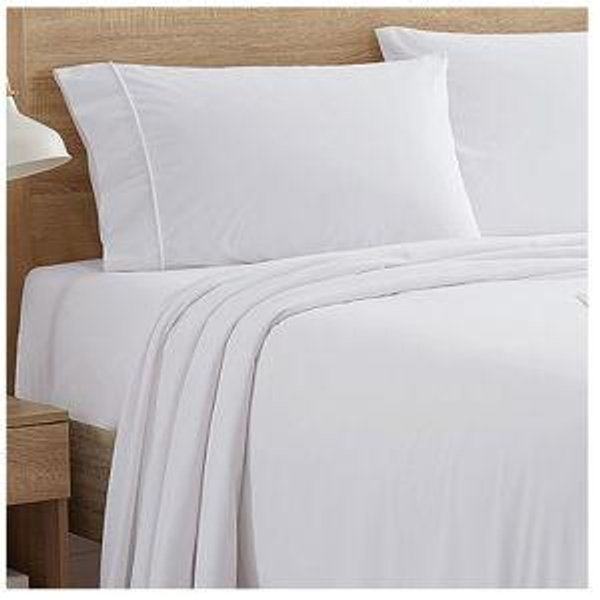 Flannel Sheets Warm and Cozy Deep Pocket Breathable All Season Bedding Set with Fitted, Flat and Pillowcases, Queen, White