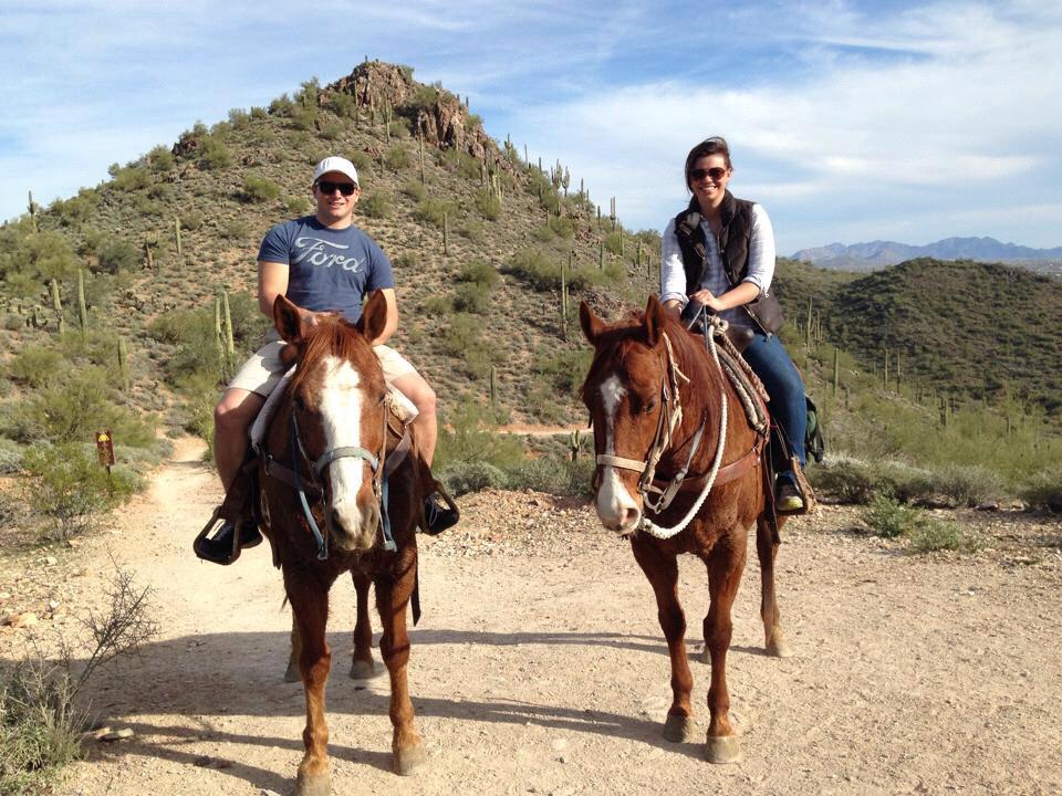 Horseback riding in Arizona on Valentines Day 2015!
