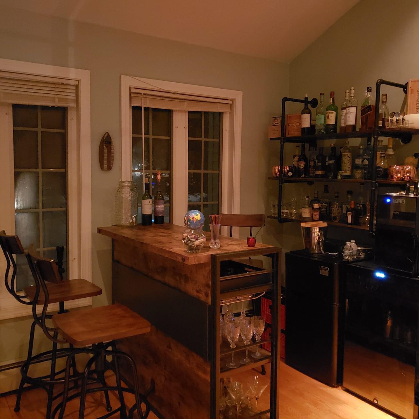 Our great room bar set up