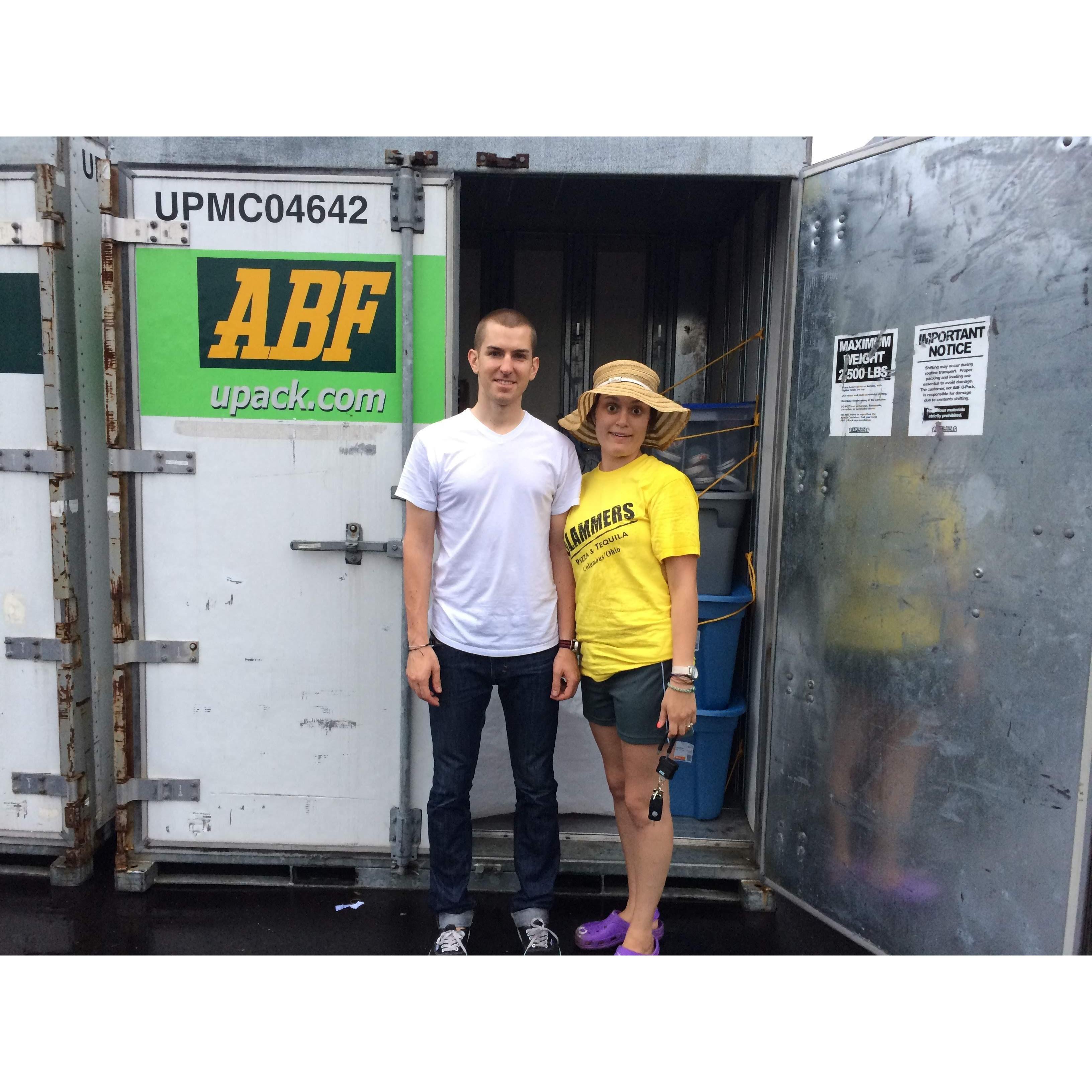 All our belongings packed up and ready for the move to California