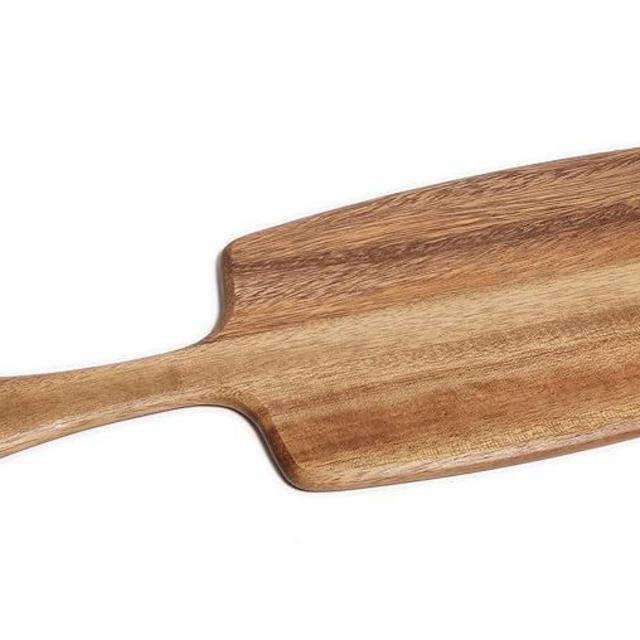 Lipper International 1316 Acacia Charcuterie Paddle Board for Hors D’oeuvres, Cheeses, Meats or Snacks, Small, 16"
