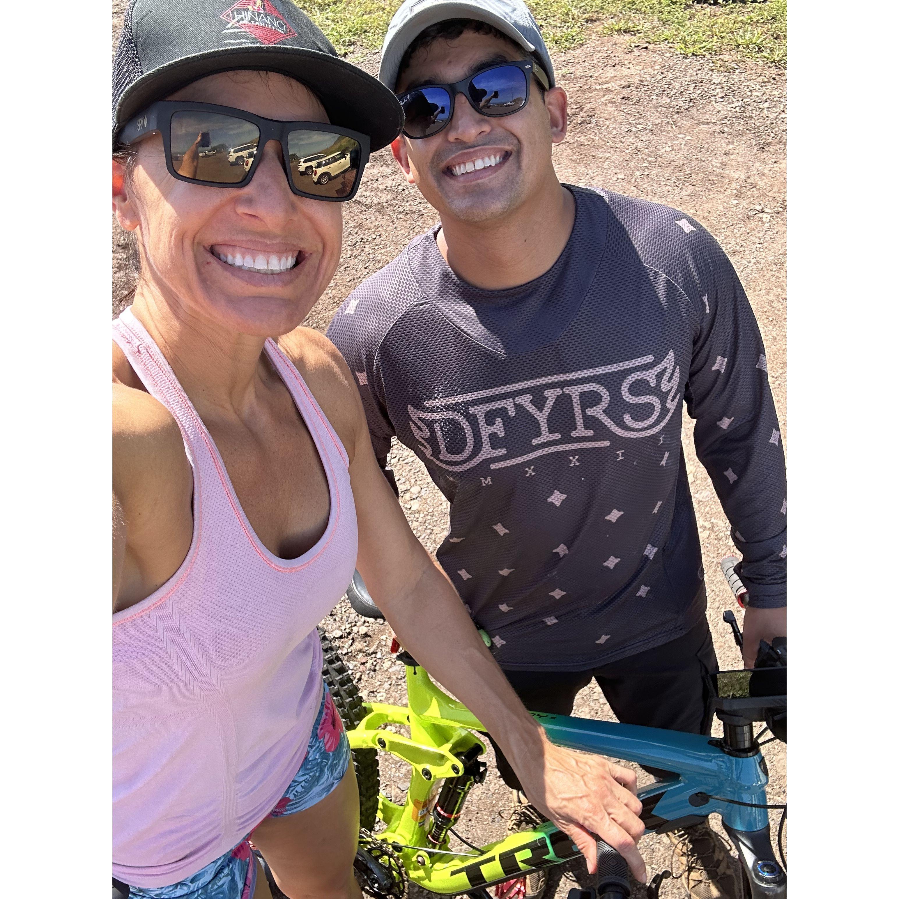 Mandi's first time mountain biking