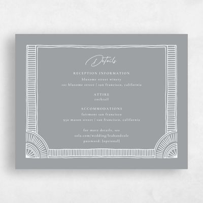Pewter Gray, Grey Wedding Enclosure - Blevio